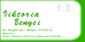 viktoria benyei business card